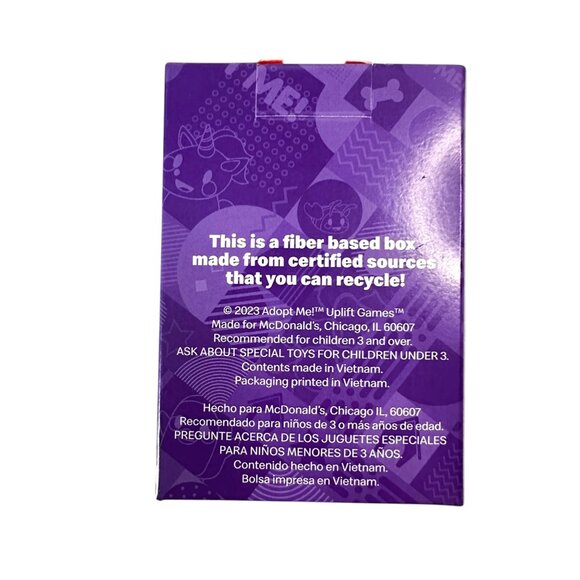 McDonalds Adopt Me Unicorn Toy Collectible Figure White & Pink NIB Complete - Picture 2 of 5